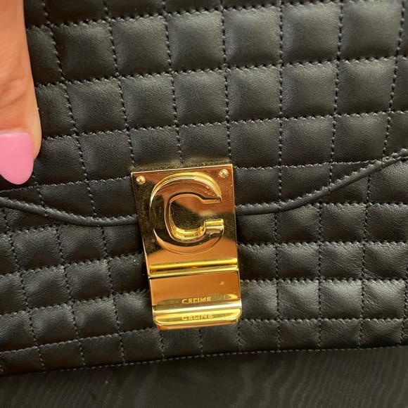 CELINE Calfskin Quilted Medium C Bag Black - Picture 11 of 16